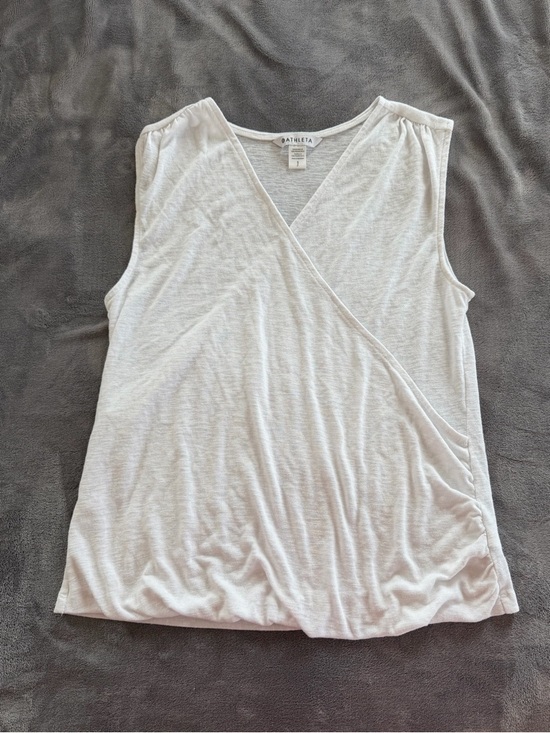 Athleta Tops - Athleta White Sleeveless Wrap Tank